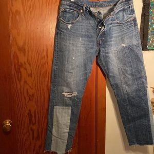 Levi’s Crafted 100% cotton denim slim patch 501 Jeans